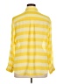 Coldwater Creek 100% Polyester Stripes Yellow Long Sleeve Blouse Size 16 - photo 2
