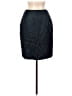 Due Per Due 100% Silk Solid Black Green Silk Skirt Size 10 - photo 1