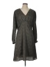 Molly Bracken 100% Polyester Chevron-herringbone Gray Casual Dress Size L - photo 1