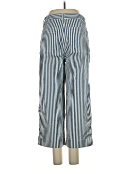 Madewell Petite Emmett Wide-Leg Crop Pants in Herringbone Railroad Stripe (view 2)