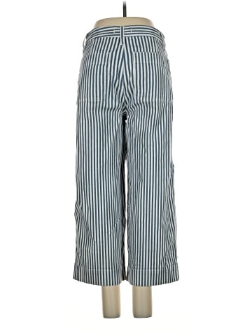 Madewell Petite Emmett Wide-Leg Crop Pants in Herringbone Railroad Stripe (view 2)