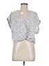 Sweet Rain 100% Polyester Blue Short Sleeve Blouse Size M - photo 1
