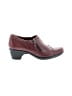 Clarks 100% Leather Burgundy Ankle Boots Size 8 - photo 1