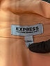 Express 100% Polyester Color Block Orange Long Sleeve Blouse Size S - photo 7