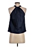 Aqua 100% Polyester Blue Sleeveless Blouse Size XS - photo 2
