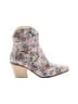 Betsey Johnson Floral Silver Ankle Boots Size 6 - photo 1