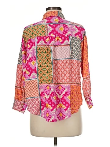 AaKaa 3/4 Sleeve Button-Down Shirt (view 2)