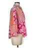 AaKaa 100% Rayon Color Block Pink 3/4 Sleeve Button-Down Shirt Size M - photo 4