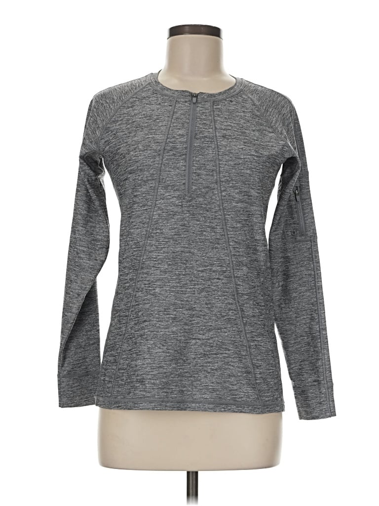 Pre-owned Athleta Long Sleeve T-shirt In Gray