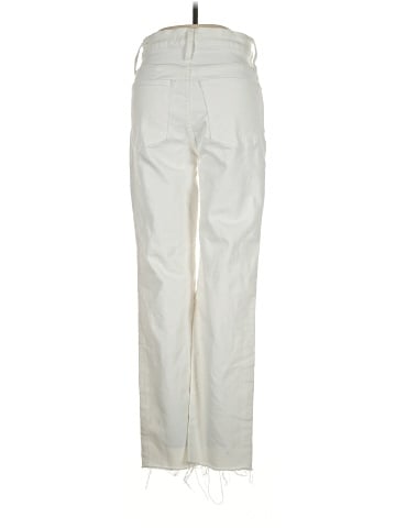 Madewell The Perfect Vintage Straight Jean in Tile White: Ripped-Knee Edition (view 2)
