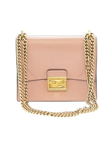 Fendi Lambskin Leather Small U Kan Chain Shoulder Bag (view 1)