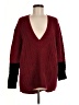 Lyssé Color Block Burgundy Pullover Sweater Size M - photo 1