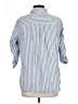 DASH 100% Cotton Stripes Blue 3/4 Sleeve Button-Down Shirt Size L - photo 2