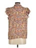 1.State 100% Polyester Brown Short Sleeve Blouse Size M - photo 2