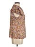 1.State 100% Polyester Brown Short Sleeve Blouse Size M - photo 4