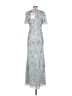 Mac Duggal 100% Polyester Silver Cocktail Dress Size 4 - photo 2