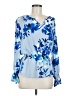 Counterparts 100% Polyester Blue Long Sleeve Blouse Size M - photo 1
