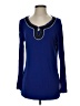 Peter Nygard Blue Long Sleeve Top Size S - photo 1