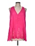 Double Zero 100% Polyester Pink Sleeveless Blouse Size M - photo 1