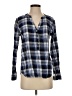 Gap Outlet Plaid Blue Long Sleeve Button-Down Shirt Size XS - photo 1