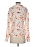 Worthington 100% Polyester Floral Orange Long Sleeve Blouse Size XS - photo 2