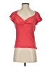 Lush 100% Polyester Red Short Sleeve Top Size S - photo 1