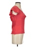Lush 100% Polyester Red Short Sleeve Top Size S - photo 4