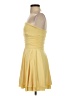 Unbranded Solid Yellow Cocktail Dress Size S - photo 5
