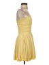 Unbranded Solid Yellow Cocktail Dress Size S - photo 4