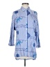 Chico's 100% Rayon Blue 3/4 Sleeve Button-Down Shirt Size Sm (0) - photo 1