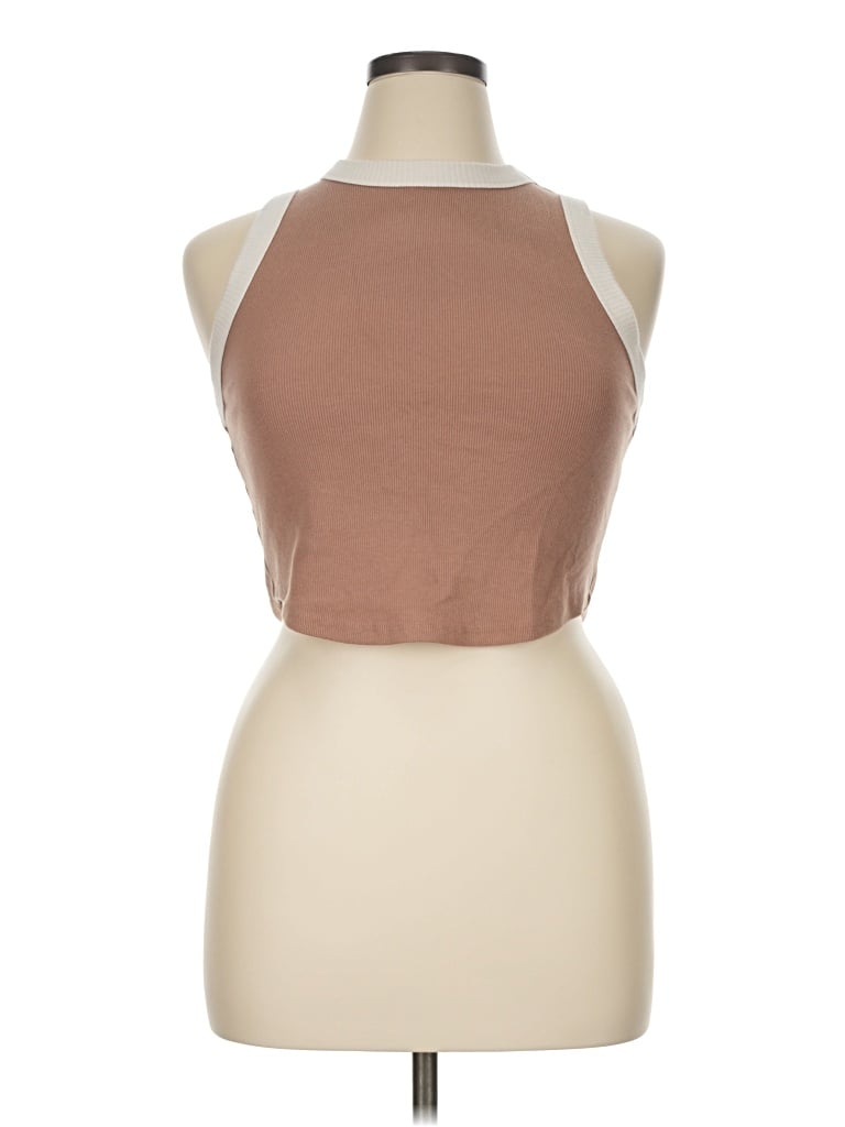 Pre-owned Wild Fable Tank Top Brown Halter Neckline Tops