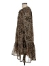 Studio A 100% Polyester Animal Print Brown Casual Dress Size S - photo 5