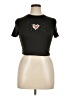 Unbranded Hearts Black Short Sleeve Turtleneck Size XL - photo 1
