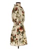 Justify 100% Polyester Floral Tan Casual Dress Size S - photo 4