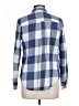 SO Checkered-gingham Blue Long Sleeve Button-Down Shirt Size L - photo 2