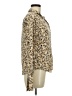 Alfani Animal Print Tan Long Sleeve Silk Top Size 6 - photo 4