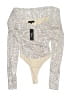 Lulus 100% Polyester Silver Bodysuit Size S - photo 1