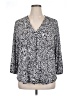 Vince Camuto Black Silver 3/4 Sleeve Blouse Size XXL - photo 1