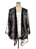 All Hours 100% Polyester Black Kimono Size 3X - photo 1