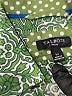 Talbots 100% Cotton Paisley Green Long Sleeve Button-Down Shirt Size Lg Petite - photo 7