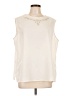 BonWorth 100% Polyester Ivory Sleeveless T-Shirt Size Lg Petite - photo 1