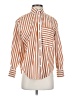 AYR Stripes Orange 3/4 Sleeve Button-Down Shirt Size XS - photo 1