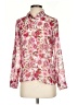 Express Outlet 100% Polyester Floral Pink Long Sleeve Blouse Size XS - photo 1