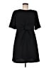 Ann Taylor LOFT 100% Polyester Solid Black Casual Dress Size 8 - photo 1