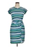 No Comment Stripes Blue Casual Dress Size XL - photo 1