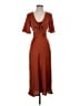 showpo 100% Polyester Solid Brown Casual Dress Size 2 - photo 1