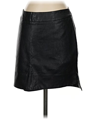 Red Saks Fifth Avenue Faux Leather Skirt (view 1)