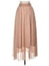 H&M 100% Polyester Tan Formal Skirt Size XS - photo 1