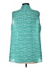 Laundry by Shelli Segal 100% Polyester Teal Sleeveless Blouse Size L - photo 2