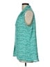 Laundry by Shelli Segal 100% Polyester Teal Sleeveless Blouse Size L - photo 5